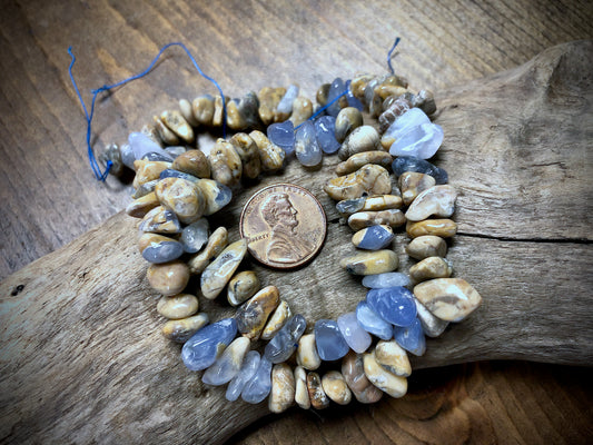 Marbled Blue Chalcedony Nuggets