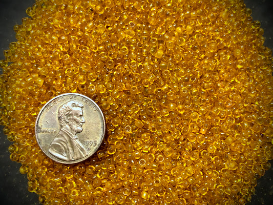 Vintage Venetian Seed Beads - 10/0 - Transparent Orange