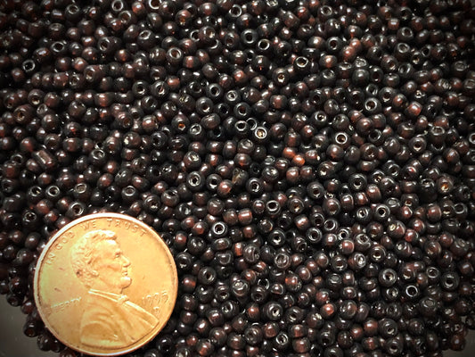 Vintage Venetian Seed Beads - 10/0 - Transparent Sepia