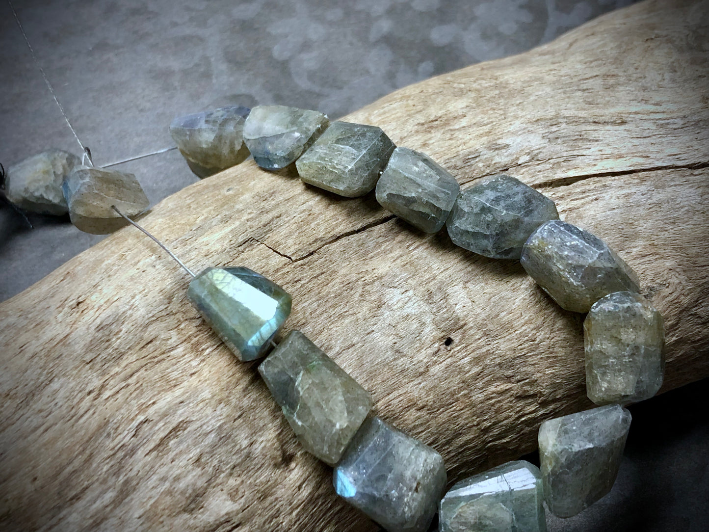 Labradorite Small Faceted Nuggets - 7"