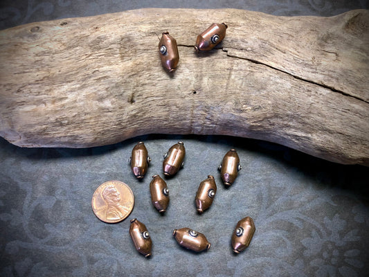 Copper & Silver Bali Bead