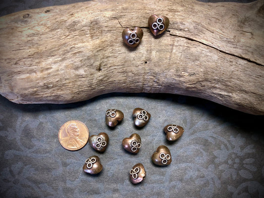 Copper & Silver Bali Bead