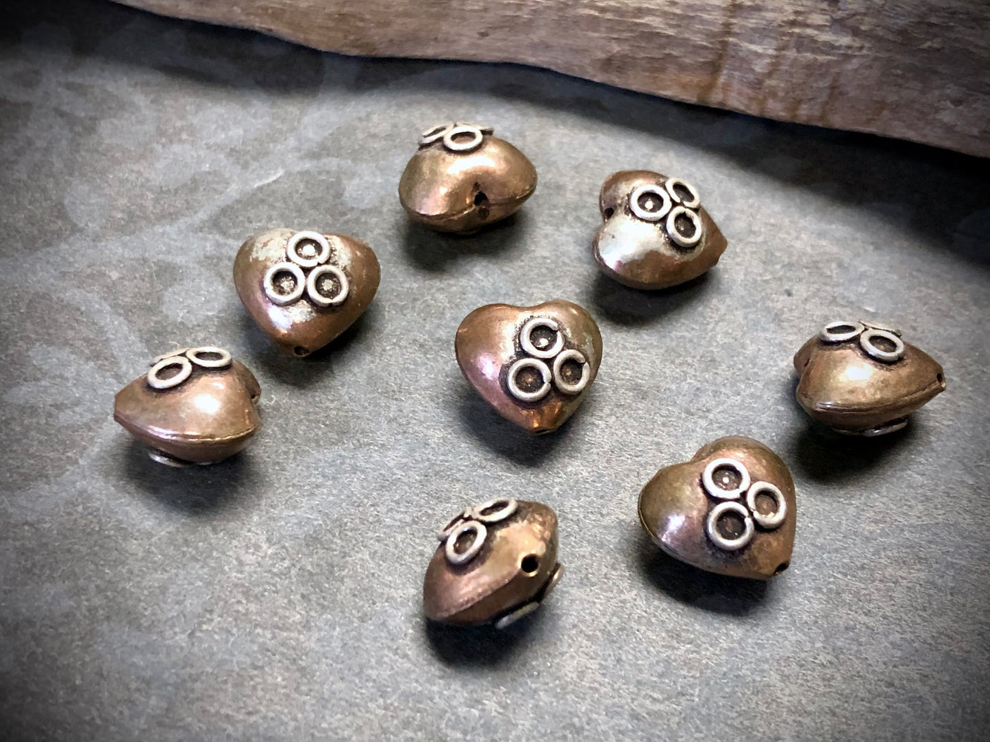 Copper & Silver Bali Bead