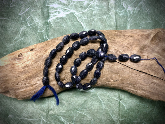 Sapphire Faceted Ovals - 10mm x 7mm - 16”