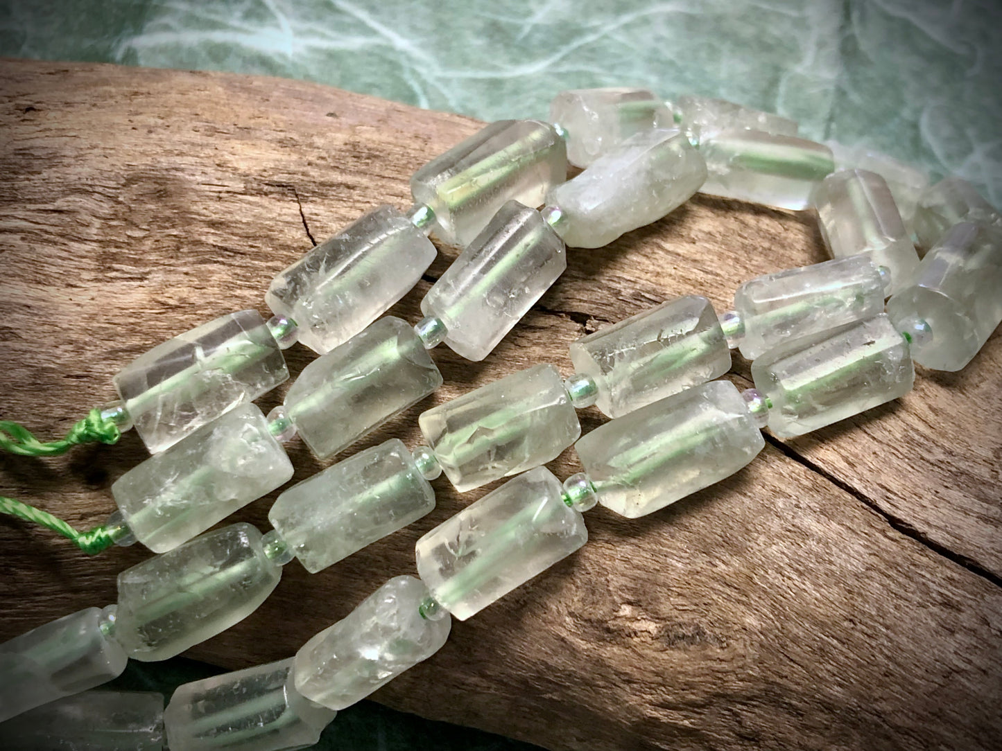 Green Amethyst Tubes - 15mm x 8mm - 16”