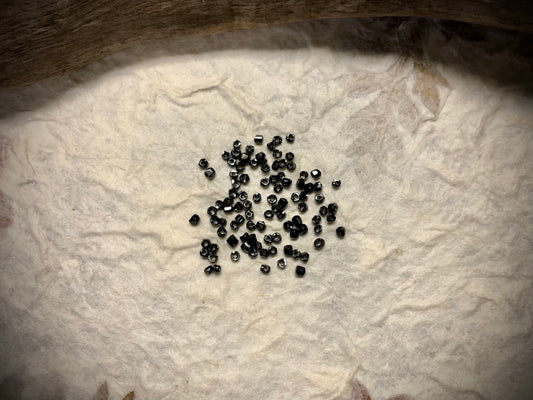 Vintage Hematite Seed Beads
