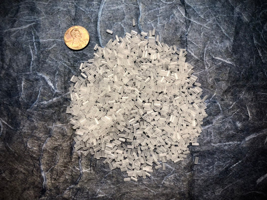 Vintage Japanese Crystal Clear Bugle Beads - 4mm x 2mm - 1 oz pack