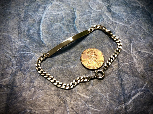 Silver Tone Blank ID Bracelet