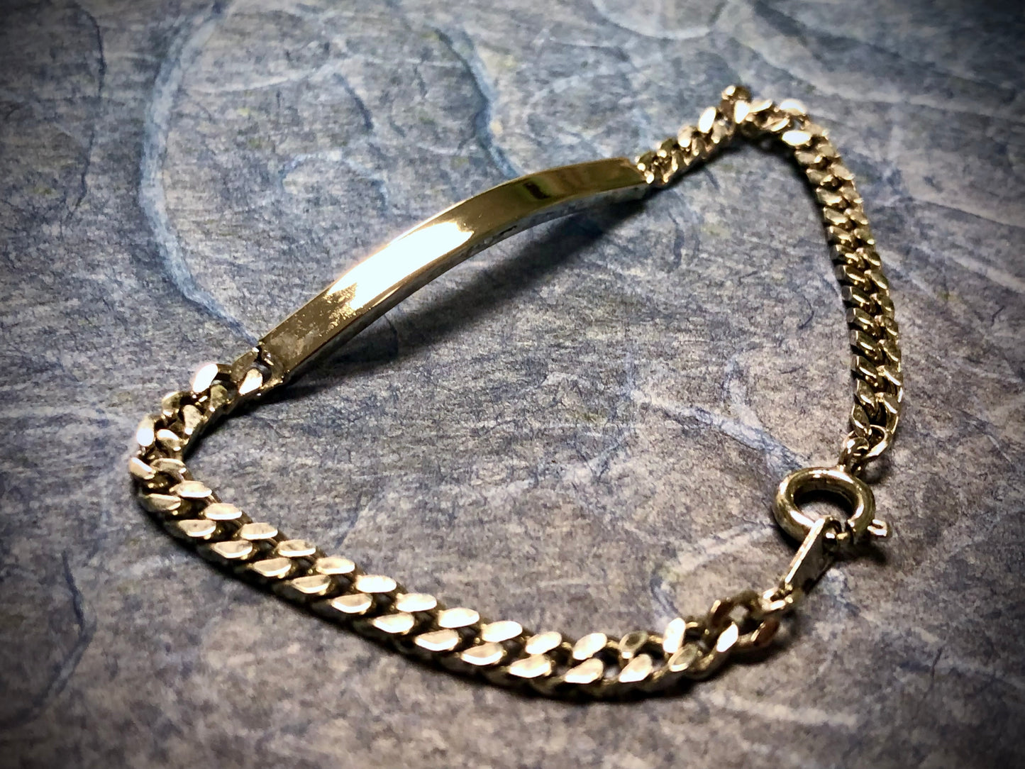 Silver Tone Blank ID Bracelet