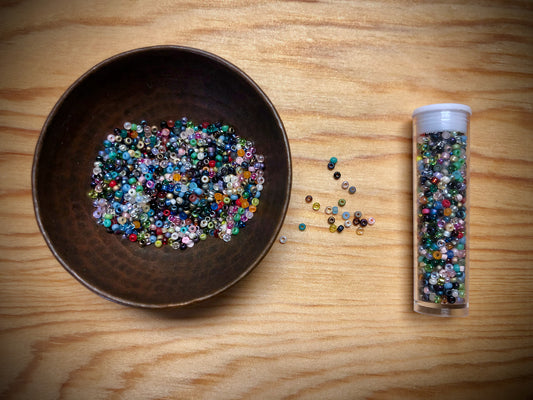Vintage Venetian Seed Beads - 11/0 - Translucent Rainbow Mix