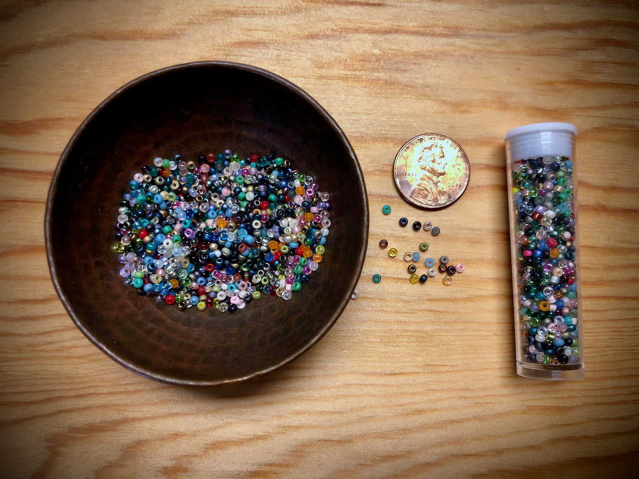 Vintage Venetian Seed Beads - 11/0 - Translucent Rainbow Mix