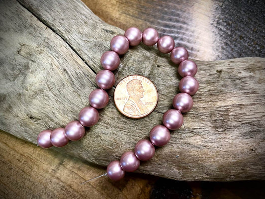 European Crystal Pearls - Powder Rose - 8mm - 20ct.