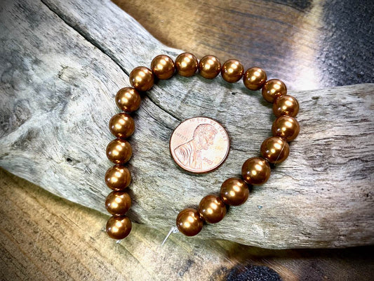 European Crystal Pearls - Copper - 8mm - 20ct.