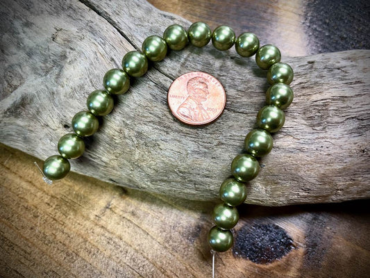 European Crystal Pearls - Light Green - 8mm - 20ct.