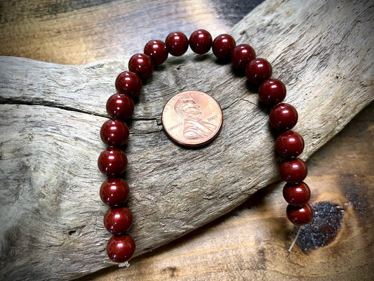 European Crystal Pearls - Bordeaux - 8mm - 20ct.