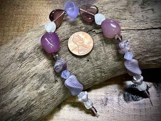 Czech Glass Mixed Strand - Purple Mix
