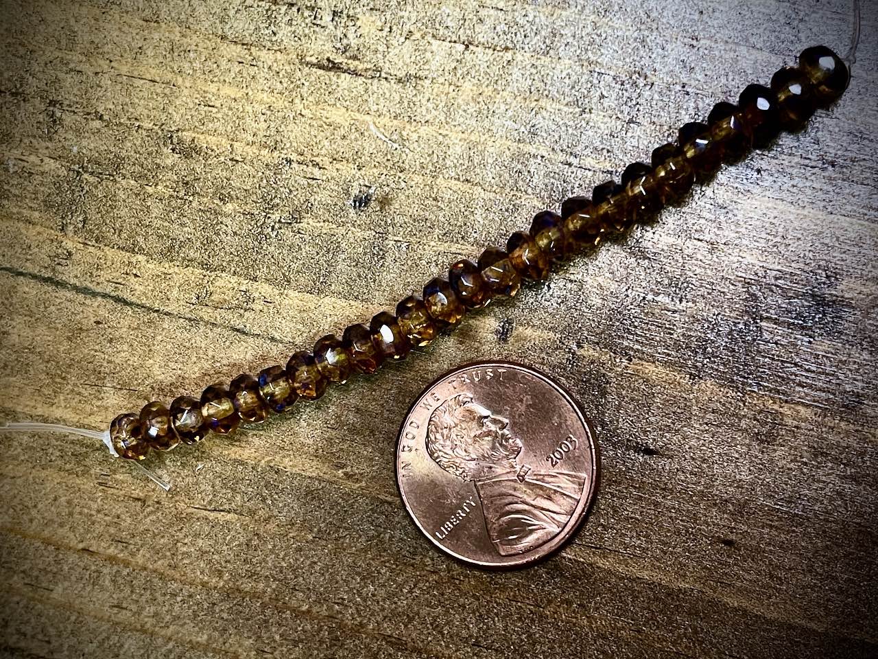 Gem Cut Rondelle Czech Glass Beads