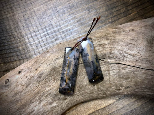 Amethyst Sage Chalcedony Gemstone Pair