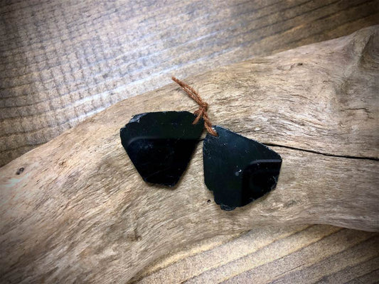 Black Tourmaline Gemstone Pair