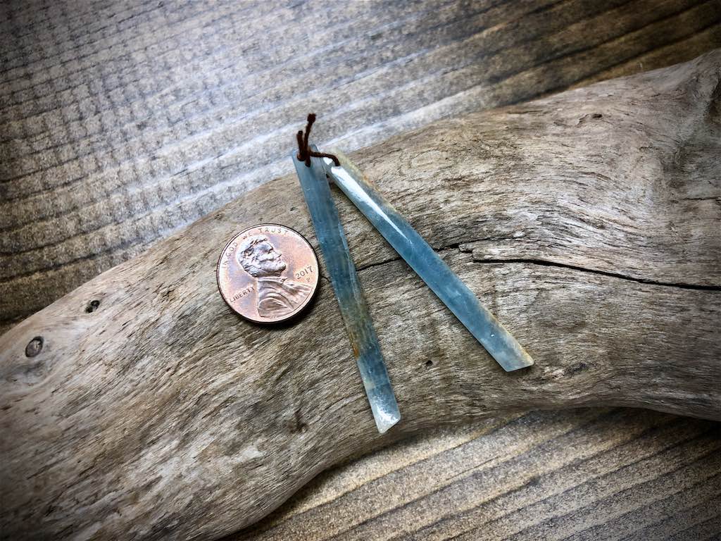 Blue Calcite Gemstone Pair