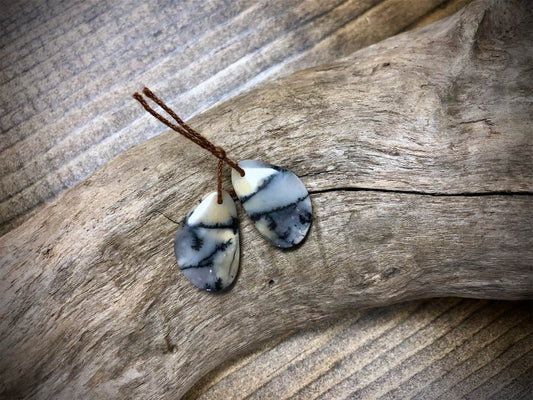 Dendritic Agate Gemstone Pair