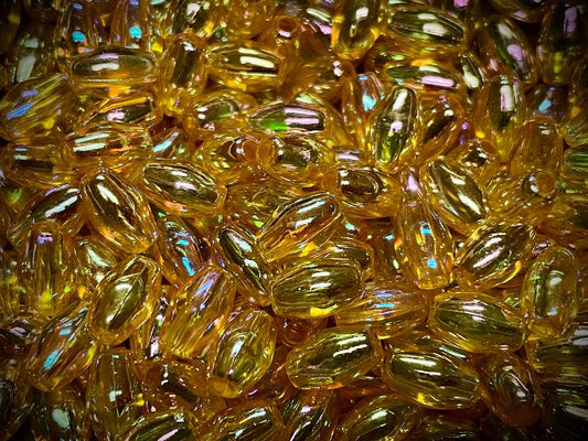 Vintage West German A/B Acrylic Rice Beads - 9mm x 6mm