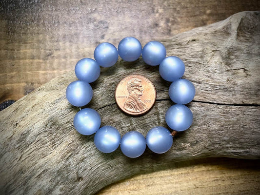 Vintage Moon-Glow Lucite Bead Strand