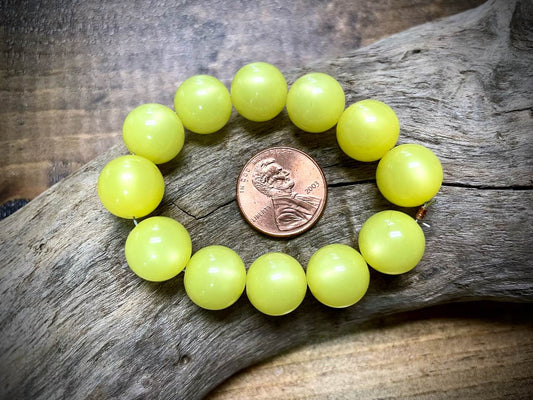 Vintage Moon-Glow Lucite Bead Strand