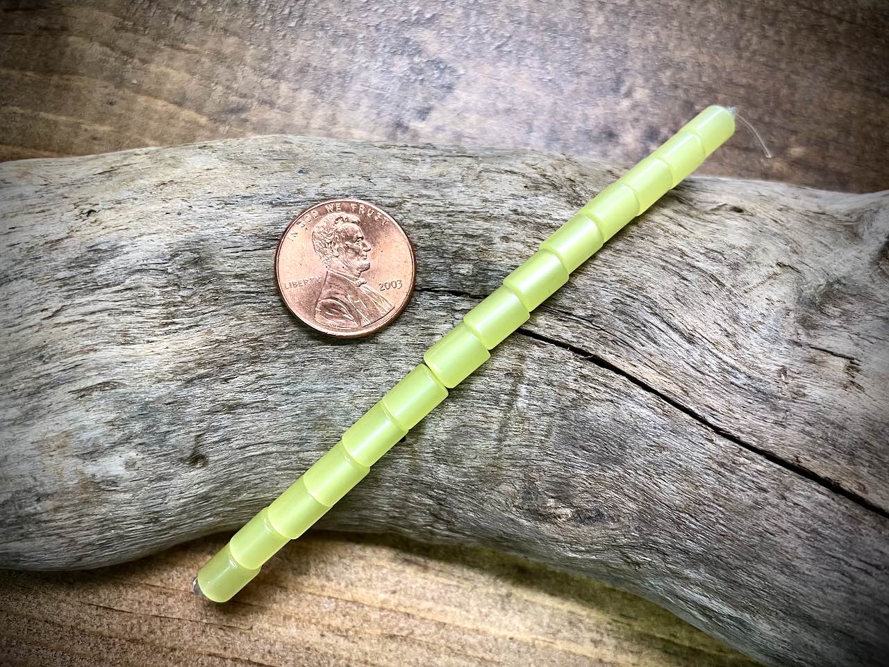 Vintage Moon-Glow Lucite Bead Strand