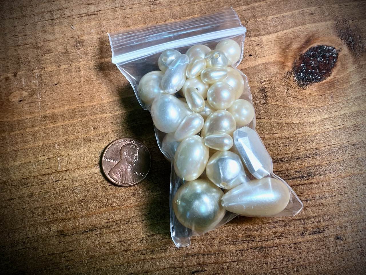 Vintage Plastic Pearl Beads