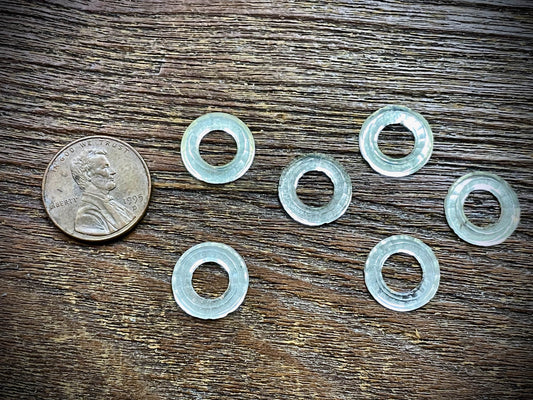 Vintage West German Faceted Crystal Ring Mirrored Sew-On Beads