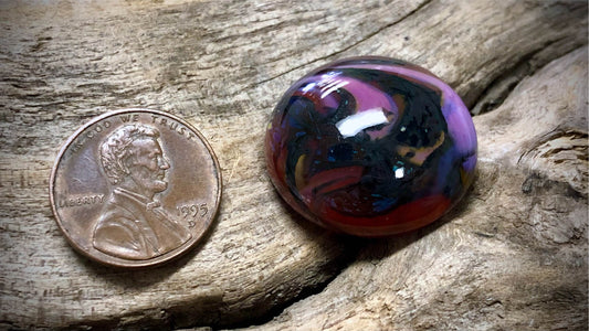 Lampwork Glass Cabochon by Robert Jennik
