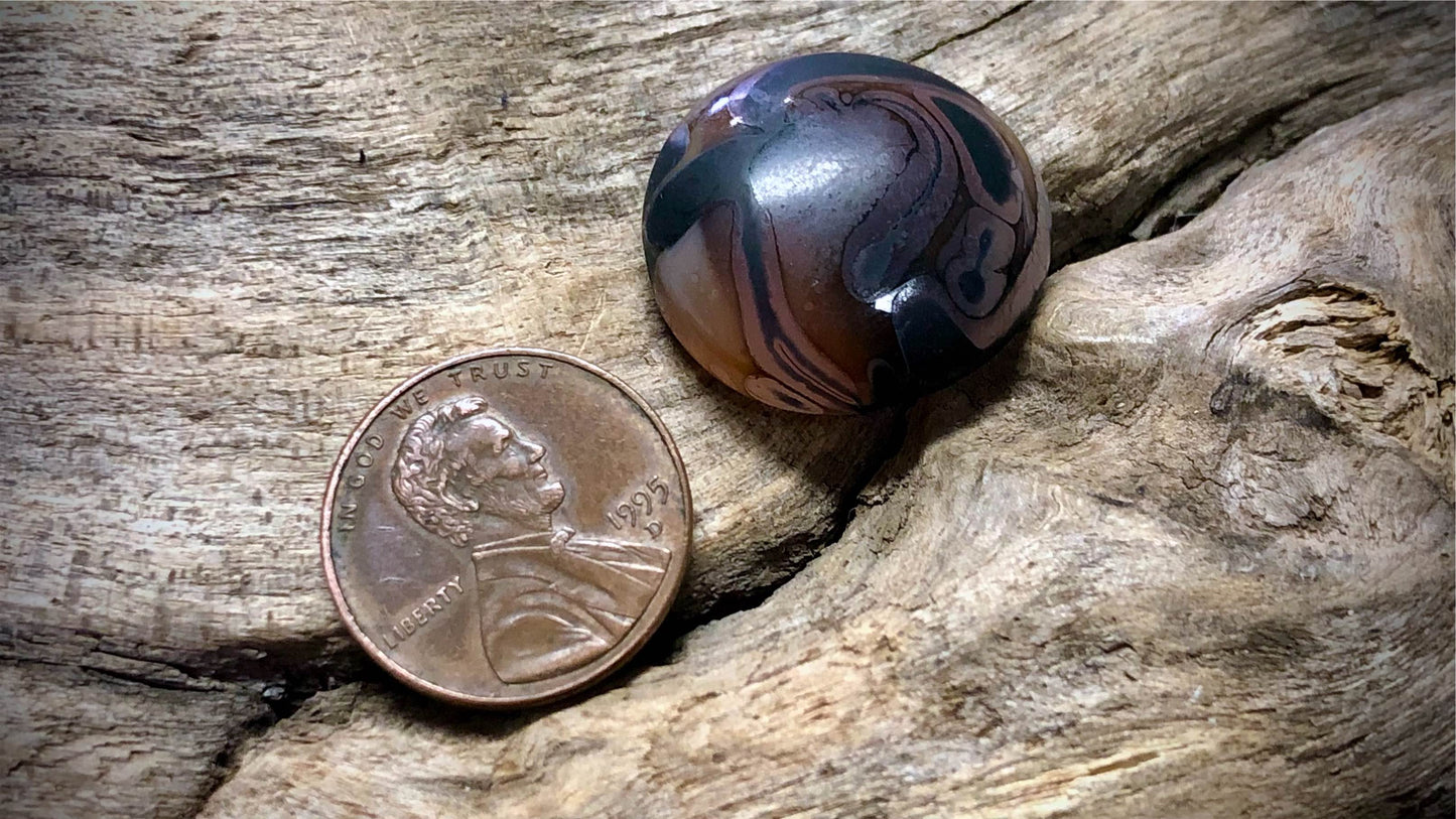 Lampwork Glass Cabochon by Robert Jennik