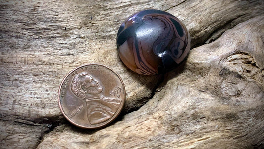 Lampwork Glass Cabochon by Robert Jennik