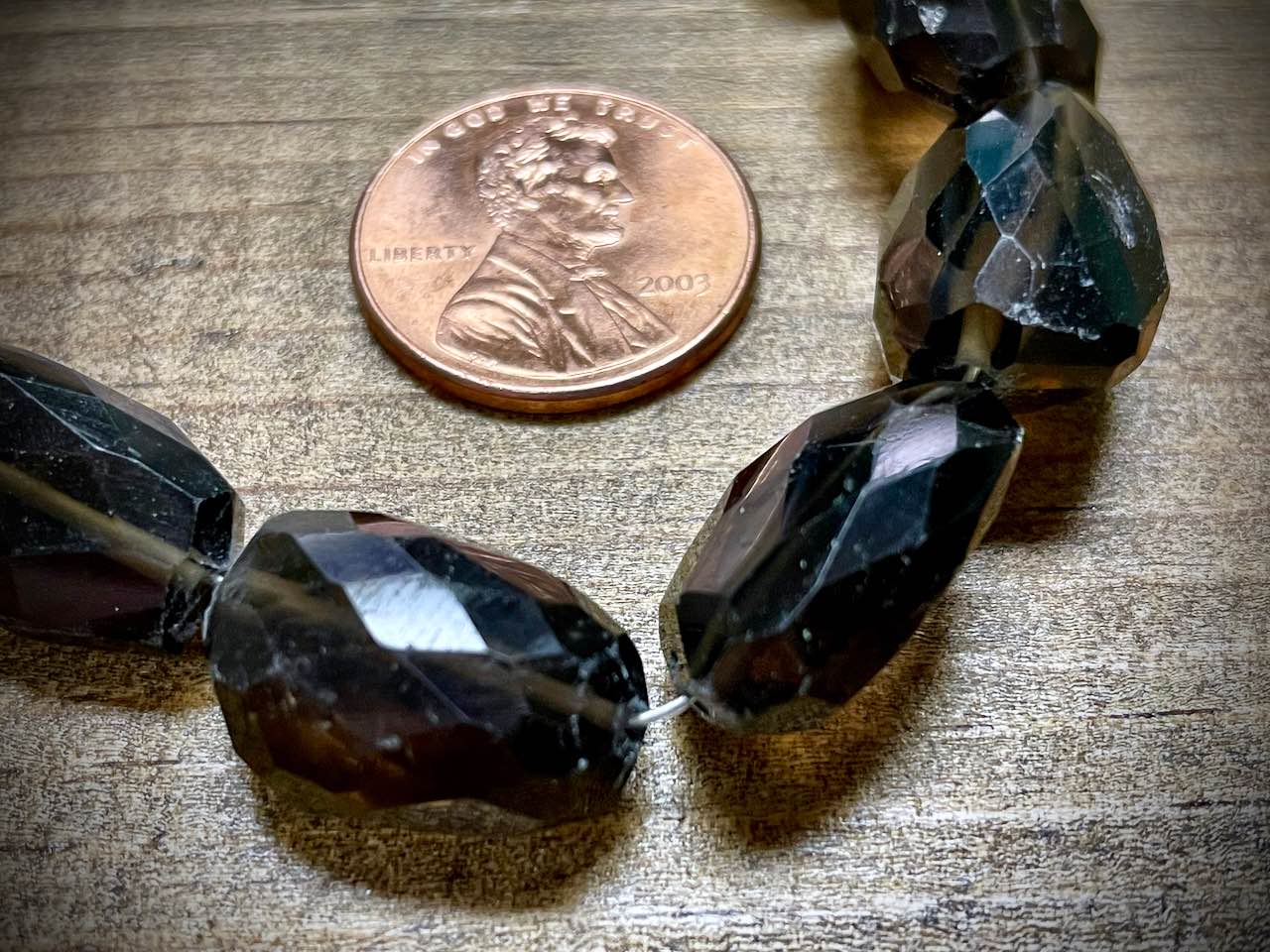 Smoky Quartz Faceted Nuggets Bead Strand - 7"