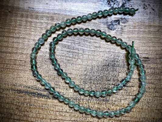 Prehnite Smooth Rounds Bead Strand - 4mm - 15"