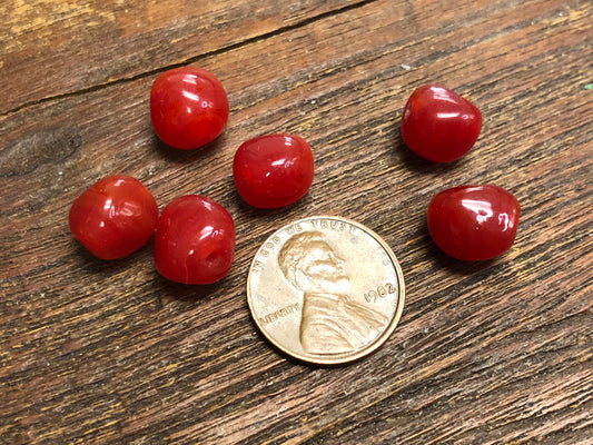 Vintage Japanese Glass 10mm Nugget Beads