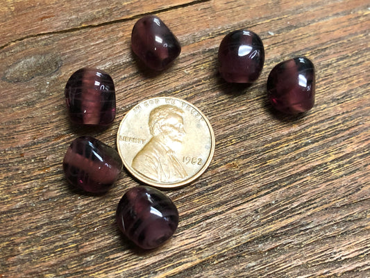 Vintage Japanese Glass 10mm Nugget Beads