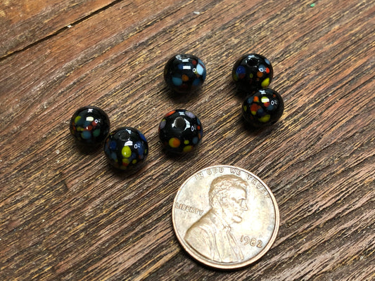 Vintage Japanese Glass 8mm Round Beads