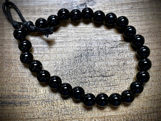 Onyx Rounds Bead Strand - 8mm - 8" - Large Hole