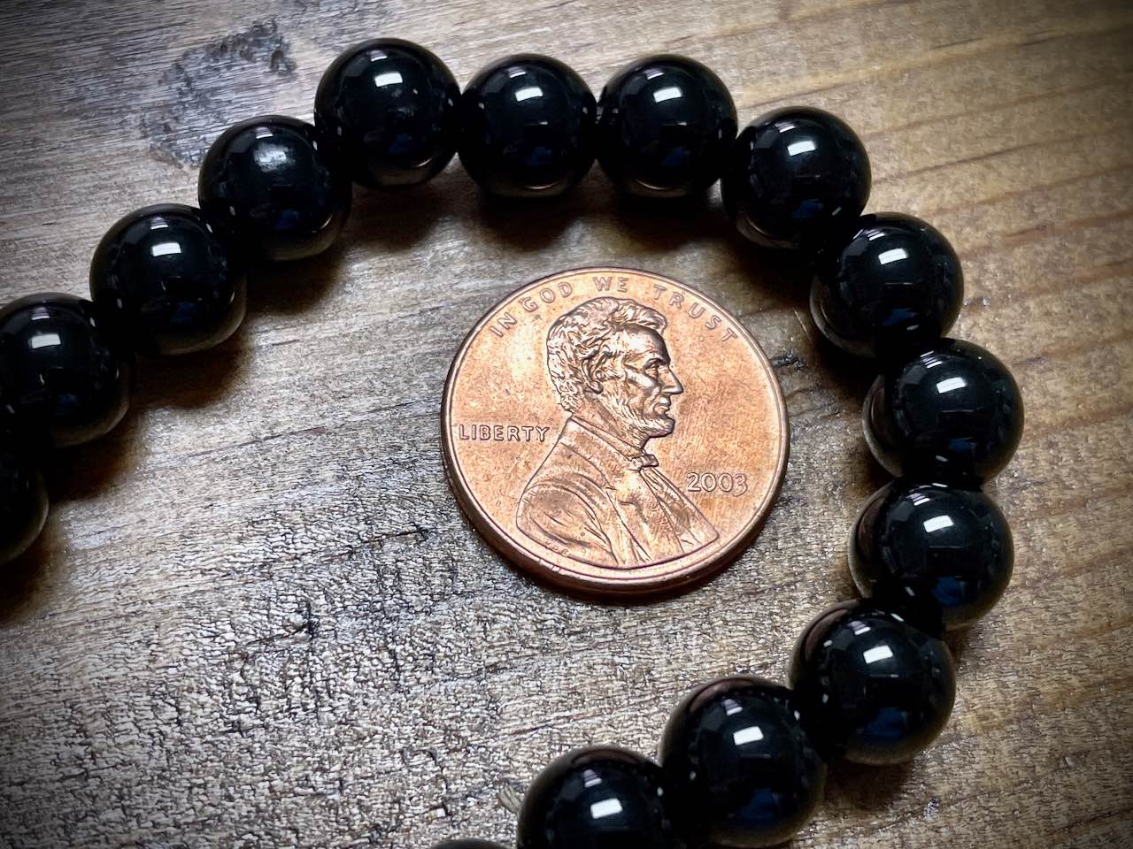 Onyx Rounds Bead Strand - 8mm - 8" - Large Hole