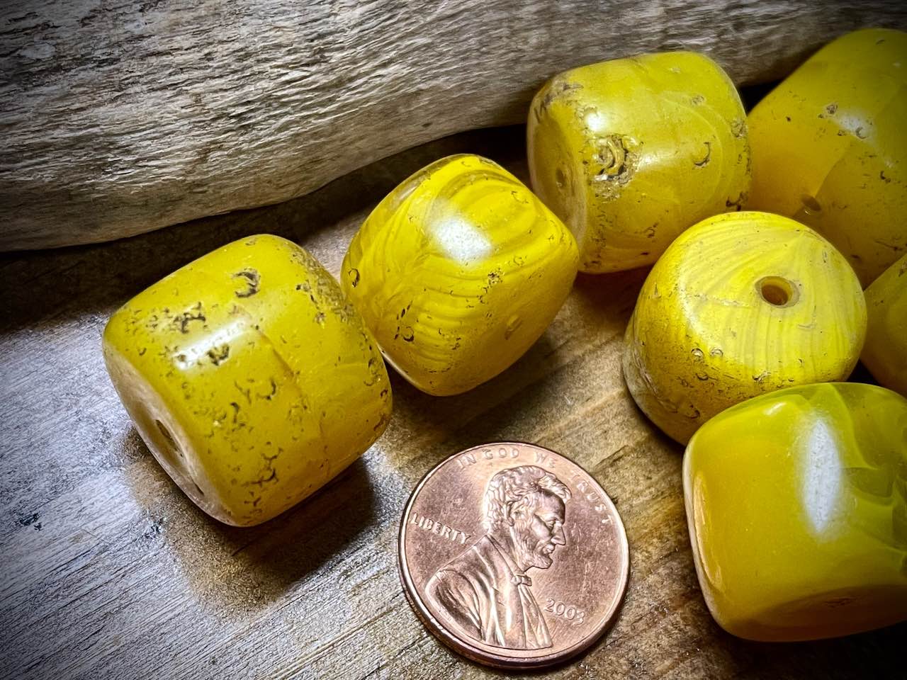 Rare Ethiopian Tomato Rondelle Glass Trade Bead—15mm x 20mm