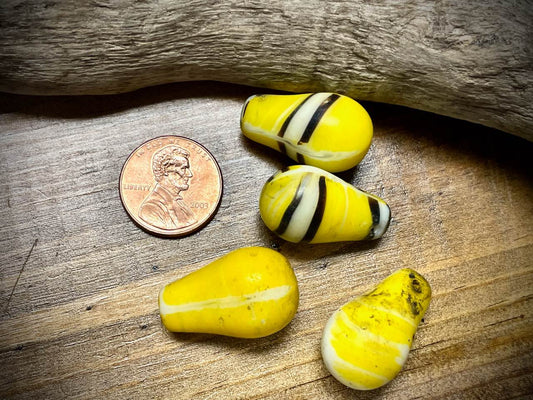 African Trade Bead Lot: 4 Mali Wedding Trade Beads—15mm x 24mm