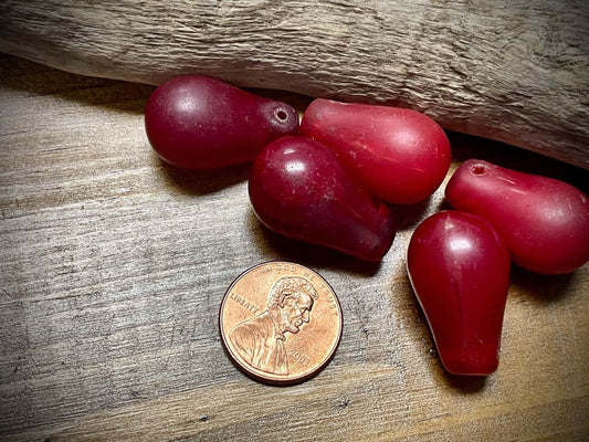 African Trade Bead Lot: 5 Mali Wedding Trade Beads—15mm x 24mm