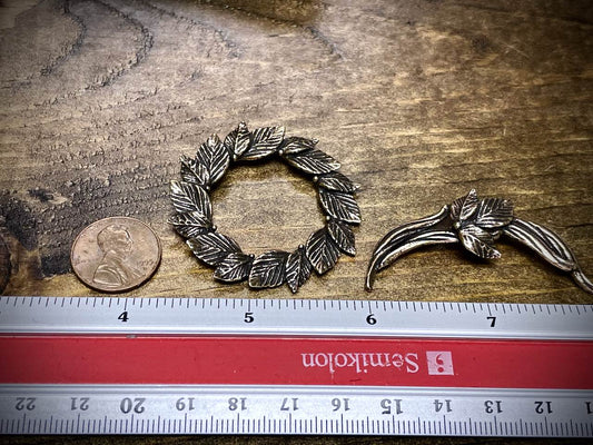 Bronze Leafy Toggle Clasp