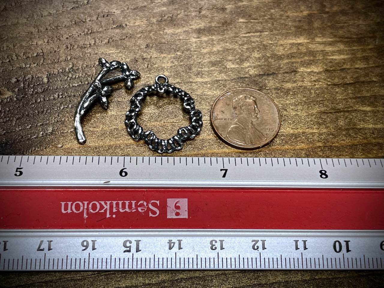 Silver Filled Flower Toggle Clasp