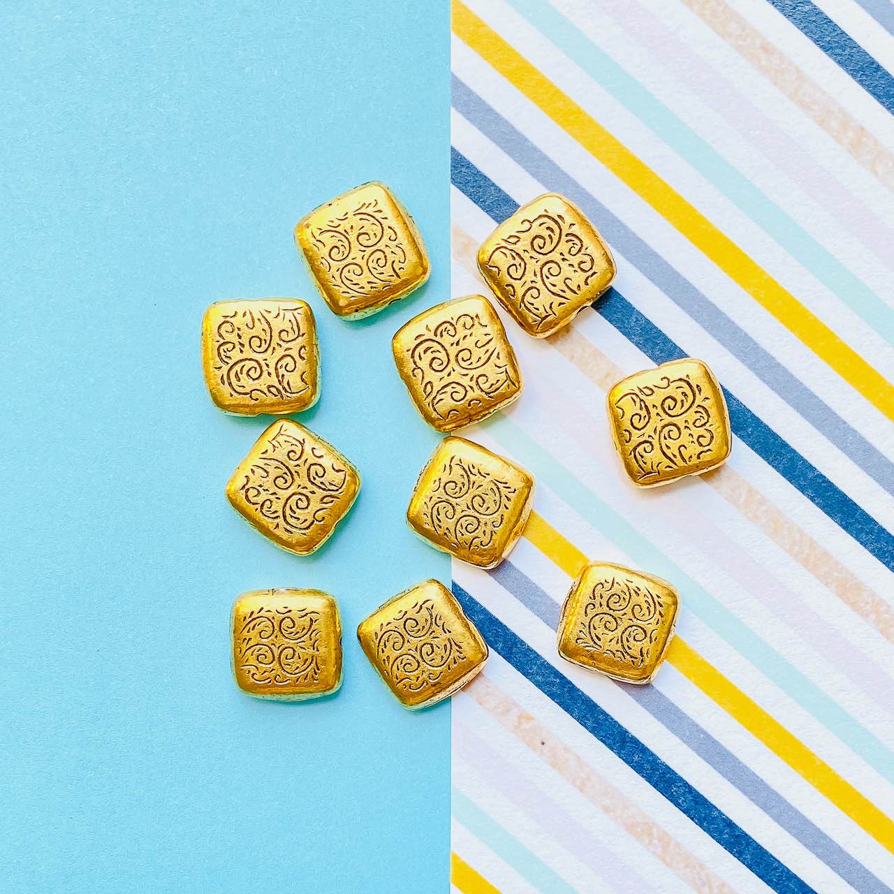 Allegory Gallery Pewter—Puffed Square—Victorian