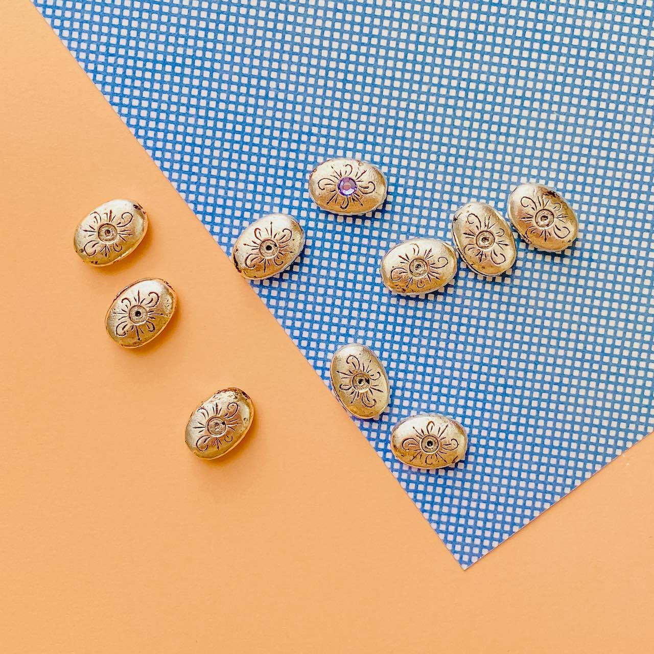 Allegory Gallery Pewter—Puffed Oval—Flourish—Add Crystal