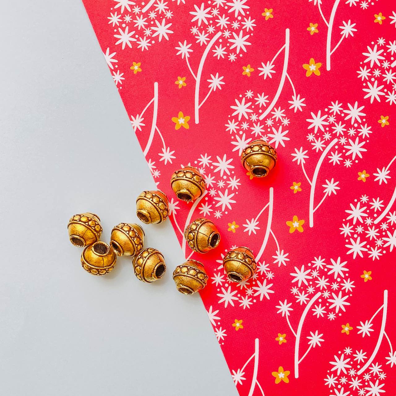 Allegory Gallery Pewter—Bead—Bali Style Dots—Large Hole