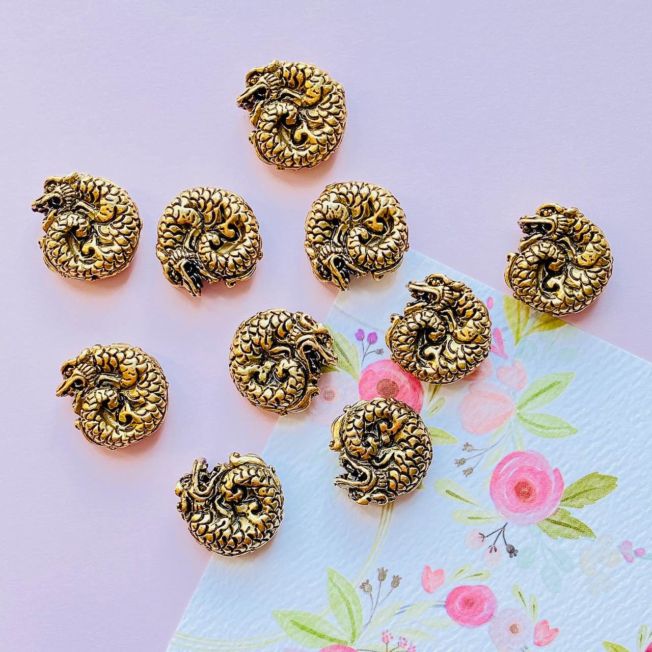 Allegory Gallery Pewter—Curly Dragon